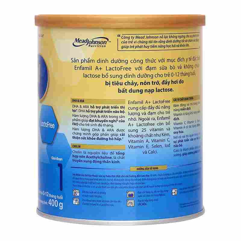 Sữa bột Enfamil A+ LactoFree Care 400g