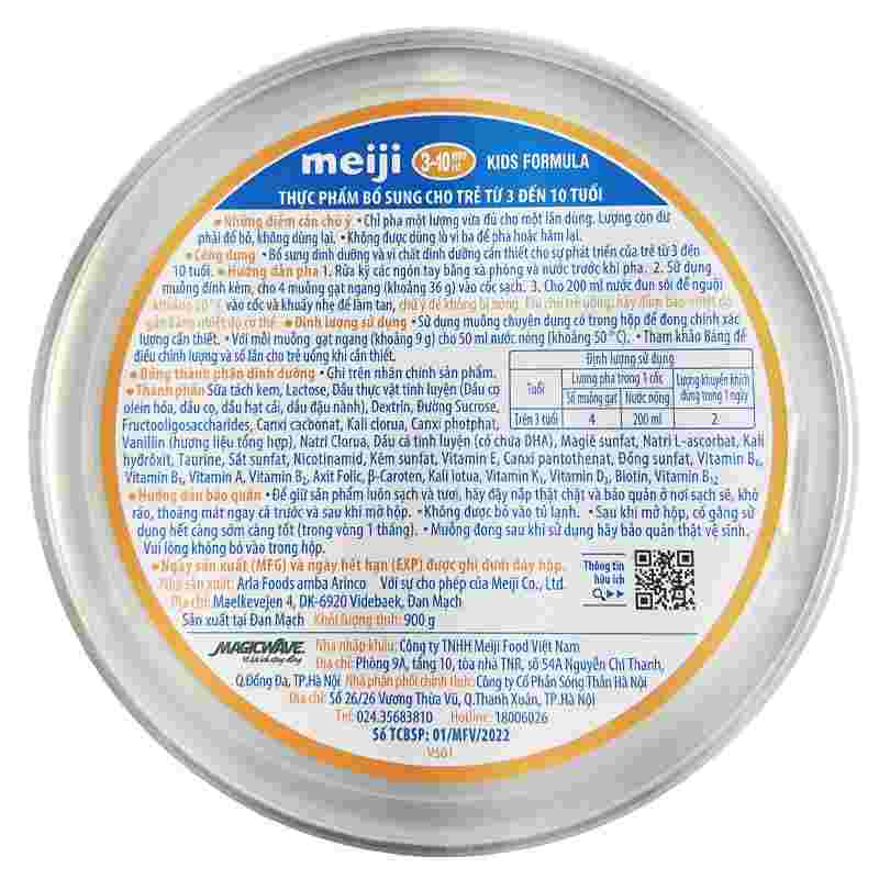 Sữa bột Meiji Kids Formula 900g (3-10 tuổi)