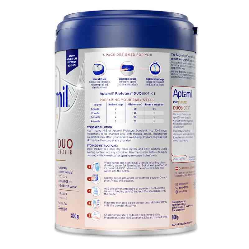Sữa bột Aptamil Profutura Duobiotik số 1 800g (0-6 tháng)
