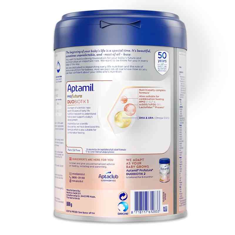 Sữa bột Aptamil Profutura Duobiotik số 1 800g (0-6 tháng)