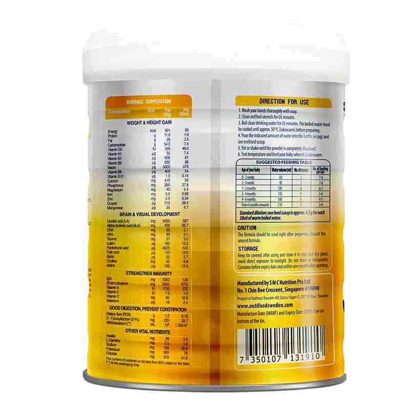 Sữa bột Nutifood GrowPLUS+ vàng 0+ 800g (0-12 tháng)