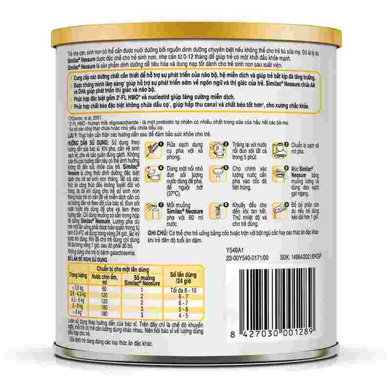 Sữa bột Similac Neosure 370g (0-12 tháng)