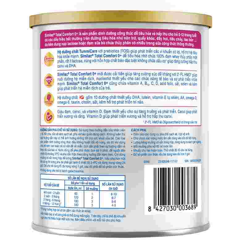 Sữa bột Similac Total Comfort 0+ 360g (0-12 tháng)