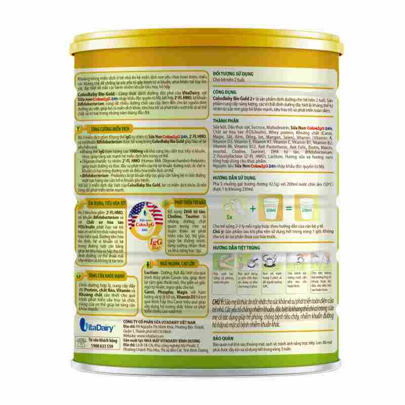 Sữa bột ColosBaby Bio Gold 2+ 800g (trên 2 tuổi)