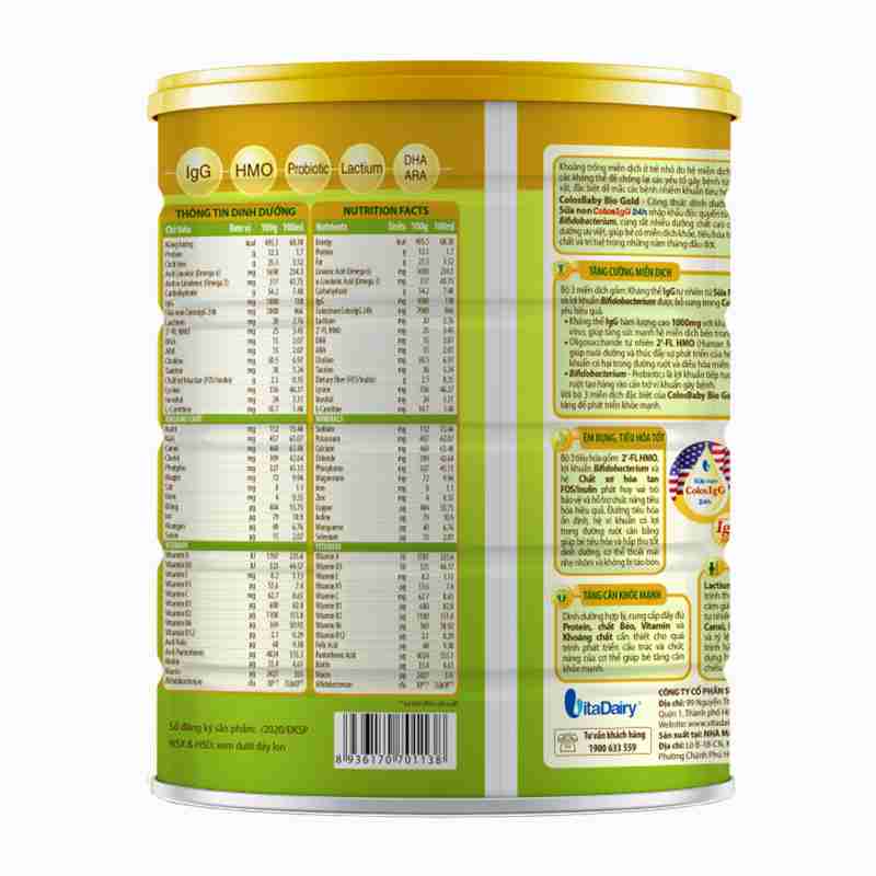 Sữa bột ColosBaby Bio Gold 0+ 800g (0-12 tháng)