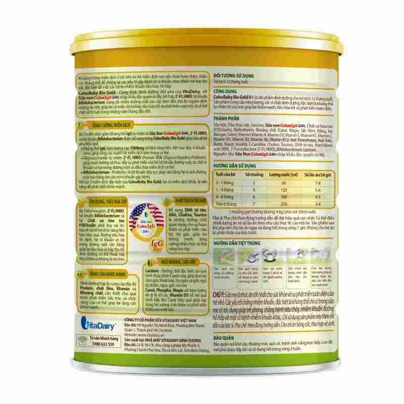 Sữa bột ColosBaby Bio Gold 0+ 800g (0-12 tháng)