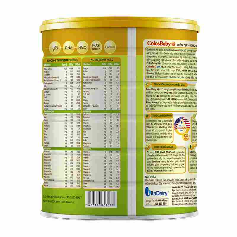Sữa bột ColosBaby IQ Gold 2+ 800g (trên 2 tuổi)