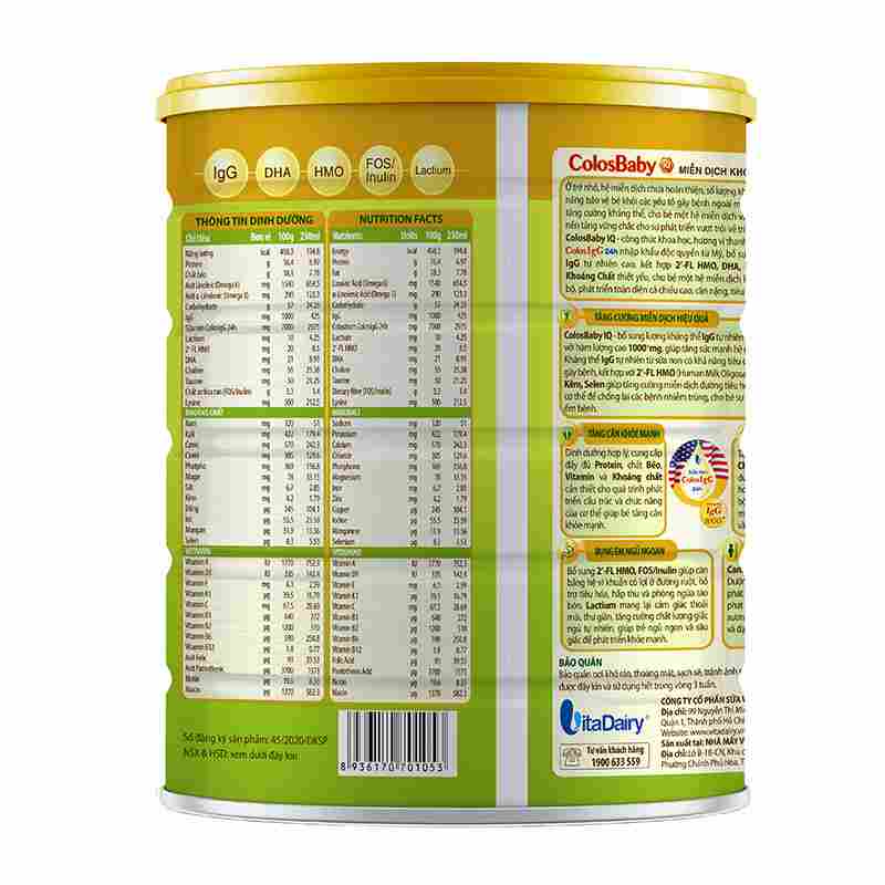 Sữa bột ColosBaby IQ Gold 1+ 800g (12-24 tháng)