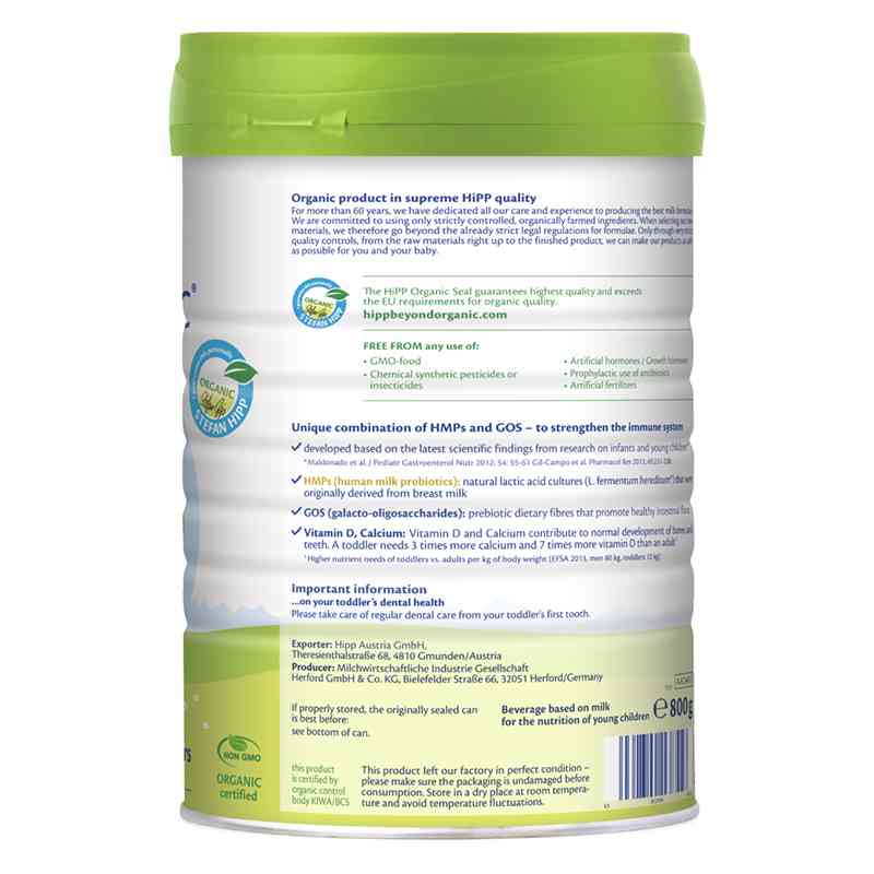Sữa bột HiPP Organic Combiotic số 4 800g (từ 3 tuổi)