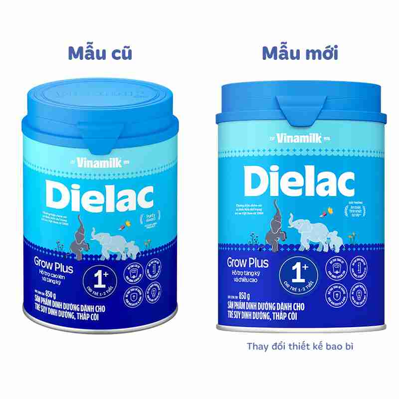 Sữa bột Dielac Grow Plus 1+ 850g (12-24 tháng)