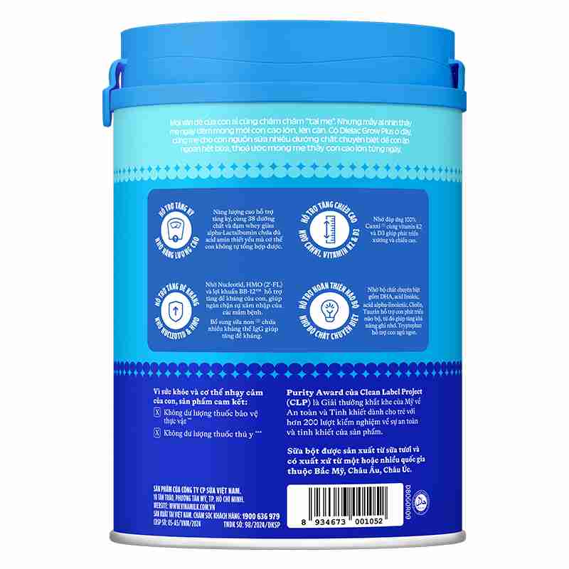 Sữa bột Dielac Grow Plus 1+ 850g (12-24 tháng)