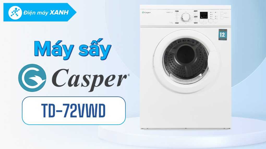 Máy sấy thông hơi Casper 7.2 kg TD-72VWD