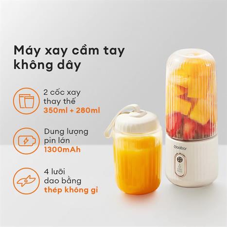 Máy xay sinh tố cầm tay Gaabor FP03T-WH01A
