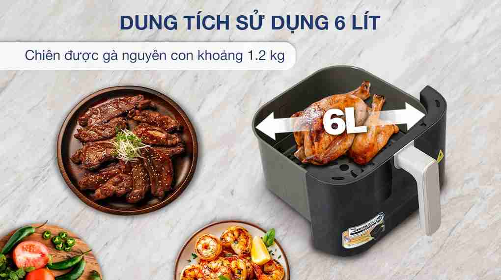 Nồi chiên không dầu BlueStone AFB-5867 6 lít