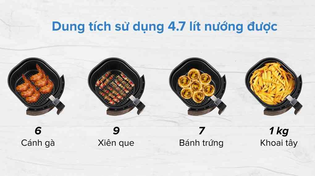 Nồi chiên không dầu Kangaroo KG55AF1 5.2 lít