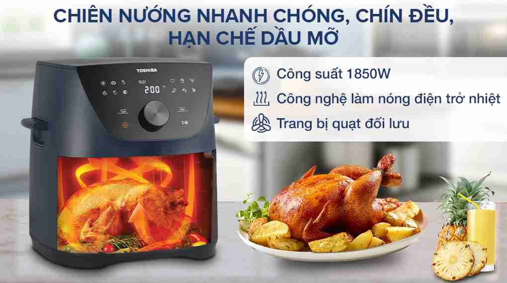 Nồi chiên không dầu Toshiba AF-74CS2SRVN(B) 7.4 lít