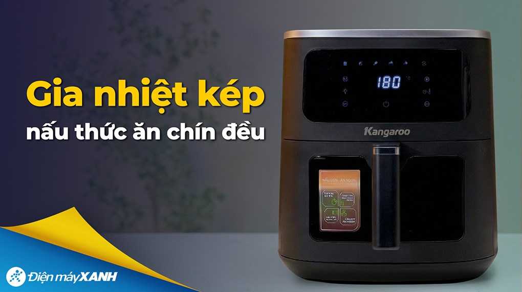Nồi chiên không dầu Kangaroo KGAF82DG 8 lít