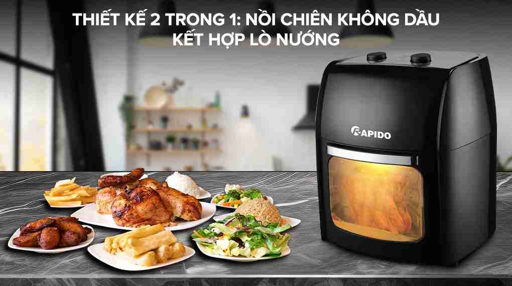 Lò chiên không dầu Rapido RAF-12M1 12 lít