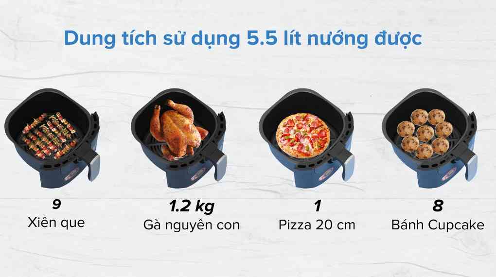 Nồi chiên không dầu Magic Eco AC-102 5.5 lít
