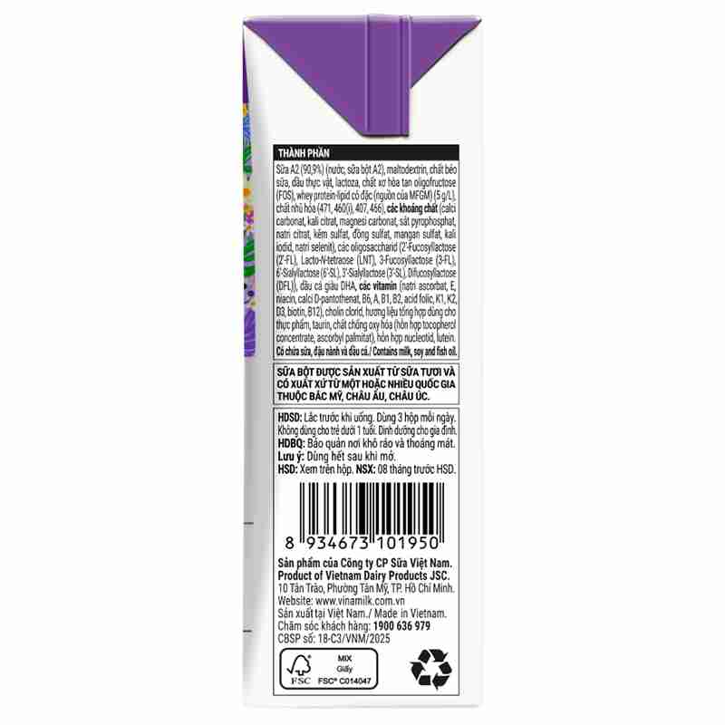 Lốc 4 hộp sữa pha sẵn Optimum A2 Pro+ 110ml