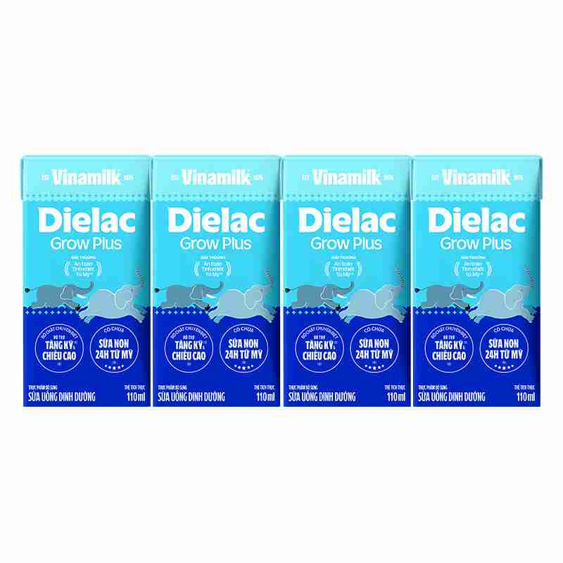 Thùng 48 hộp sữa non pha sẵn Dielac Grow Plus 110ml
