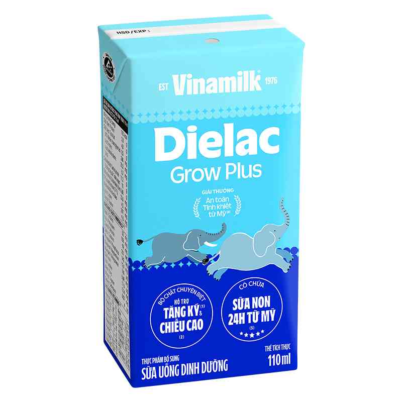 Thùng 48 hộp sữa non pha sẵn Dielac Grow Plus 110ml