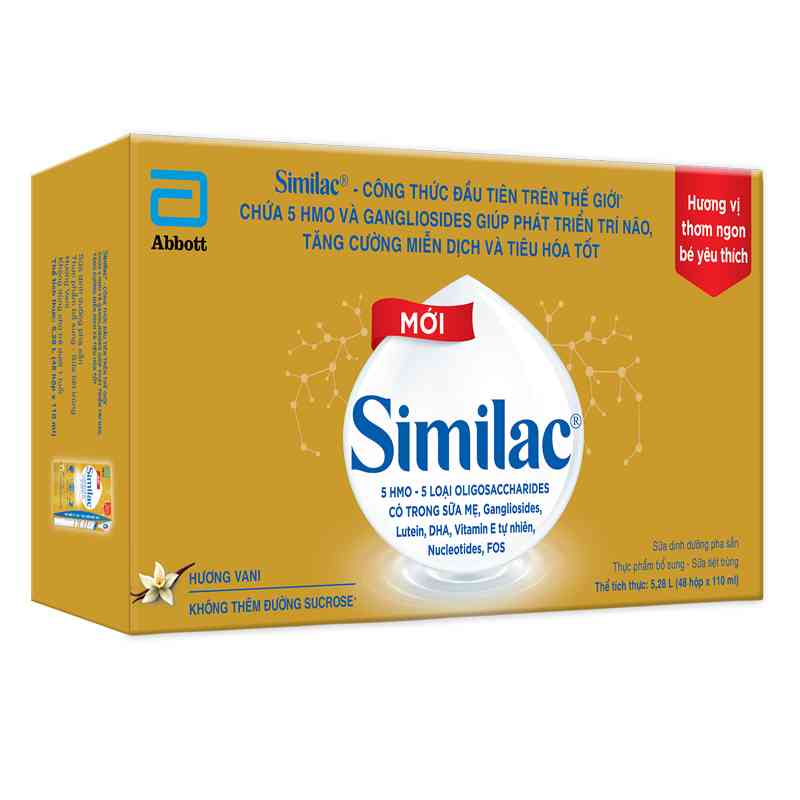 Thùng 48 hộp sữa pha sẵn Similac hương vani 110ml