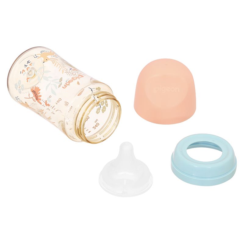 Bình sữa nhựa PPSU Pigeon Softouch Baby-Friendly World cổ rộng 240ml - Thỏ hồng