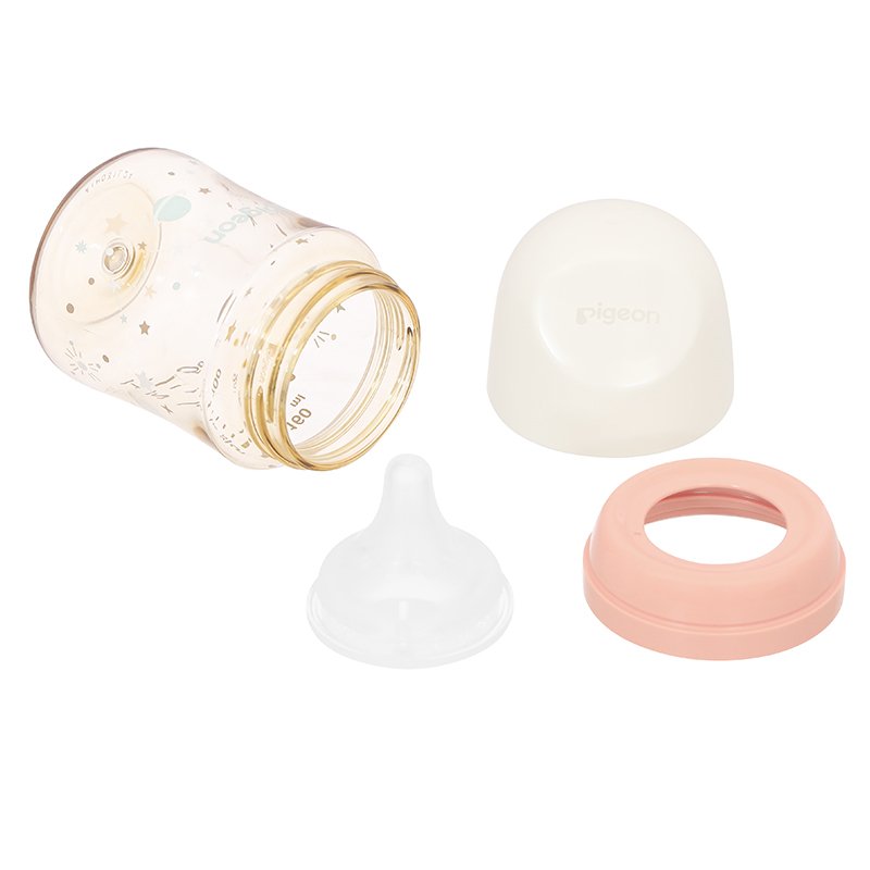 Bình sữa nhựa PPSU Pigeon Softouch Baby-Friendly World cổ rộng 160ml - Dải Ngân Hà
