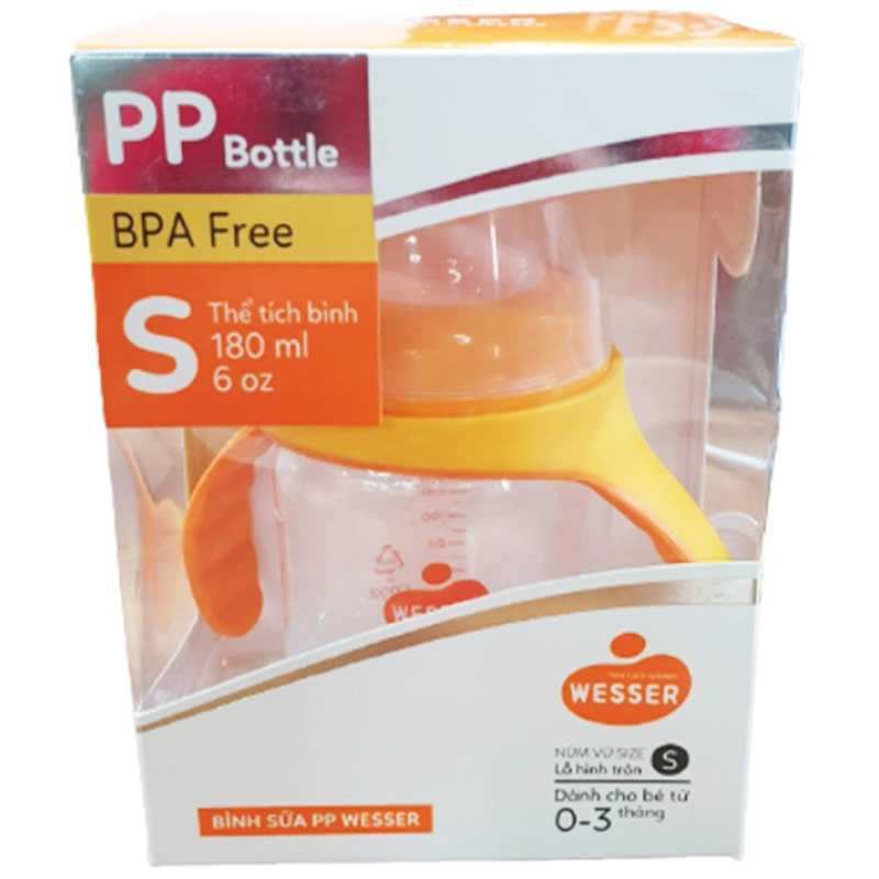 Bình sữa nhựa PP Wesser TBSPPW180 cổ rộng 180ml