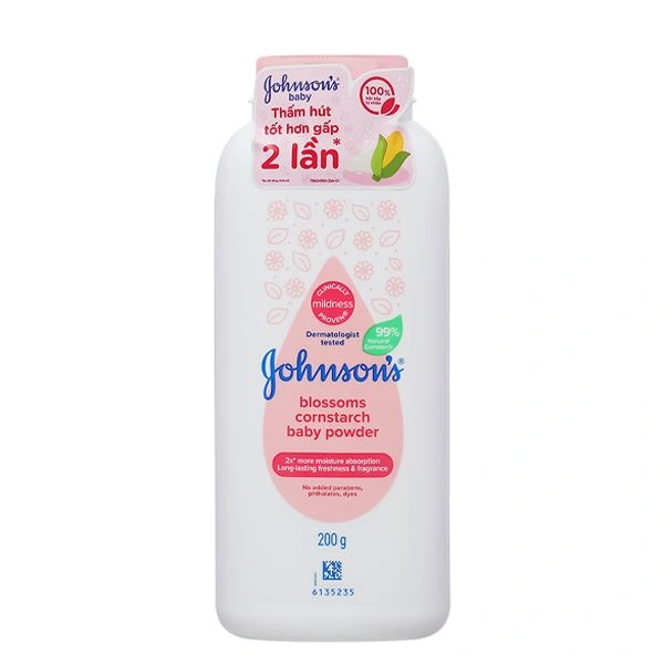 Phấn thơm cho bé Johnson's Baby Blossoms Cornstarch 200g
