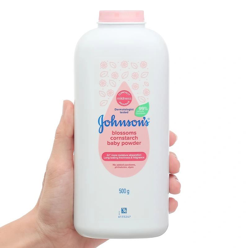 Phấn thơm cho bé Johnson's Baby Blossoms Cornstarch 500g