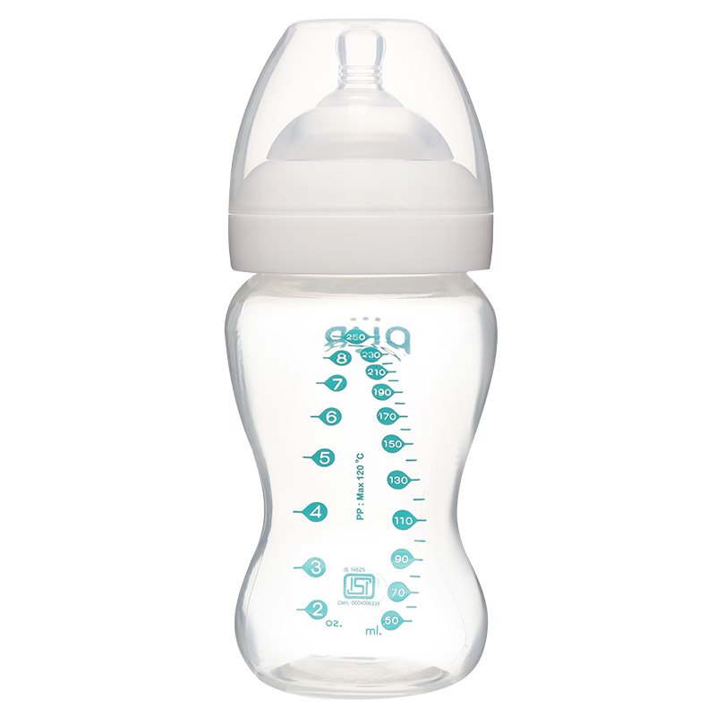 Bình sữa nhựa PP Pur Milk Safe 9812 cổ rộng 250ml