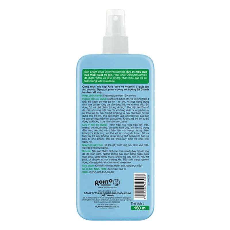 Xịt chống muỗi Remos hương sả chanh 150ml