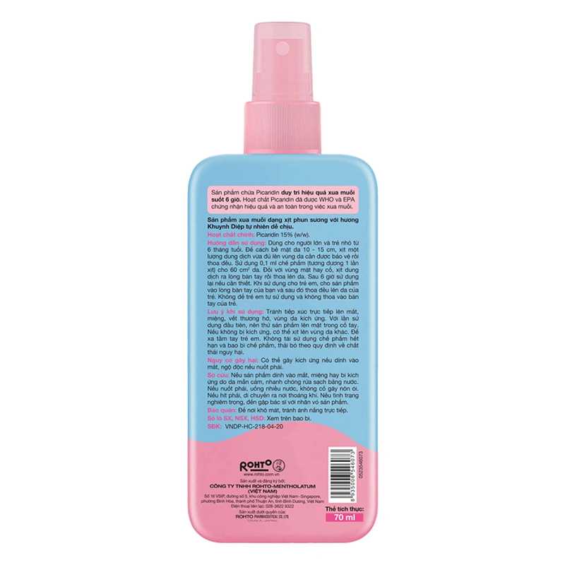 Xịt chống muỗi Remos Baby Spray hương khuynh diệp 70ml