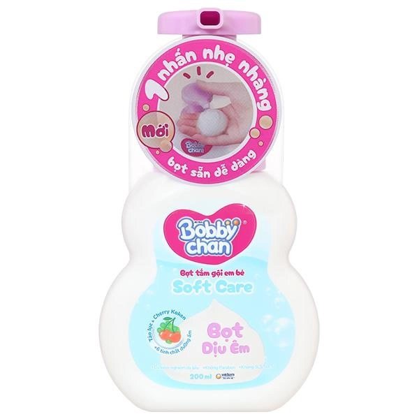 Bọt tắm & gội 2in1 cho bé BobbyChan Soft Care hương hoa 200ml