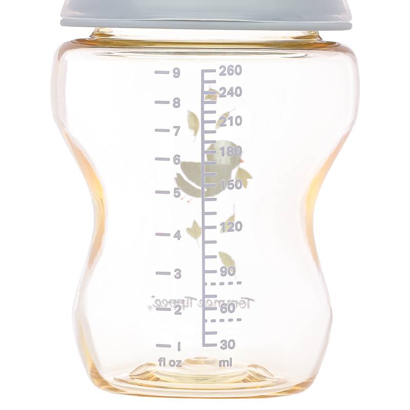 Bình sữa nhựa PPSU Tommee Tippee Natural Start cổ rộng 260ml - Họa tiết xanh