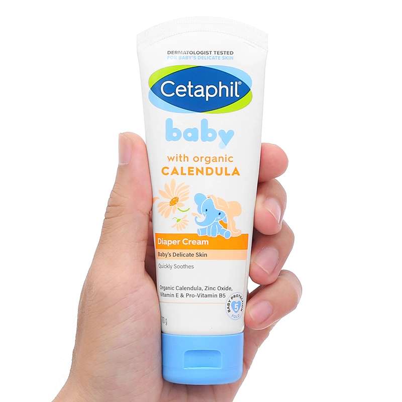 Kem làm dịu và ngừa hăm tã cho bé Cetaphil Baby Diaper Cream Calendula 70g