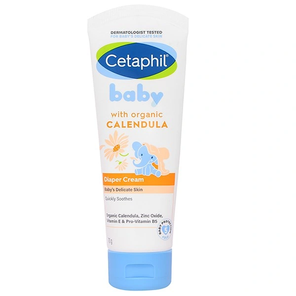 Kem làm dịu và ngừa hăm tã cho bé Cetaphil Baby Diaper Cream Calendula 70g