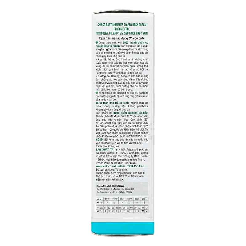Kem hăm 3 tác động cho bé Chicco 100ml