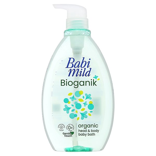 Sữa tắm & gội 2in1 cho bé Babi Mild Bioganik 800ml