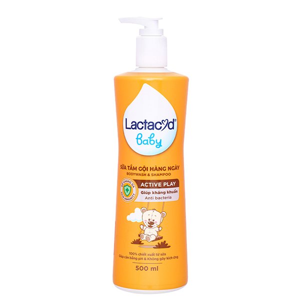 Sữa tắm & gội 2in1 cho bé Lactacyd Active Play hương tự nhiên 500ml