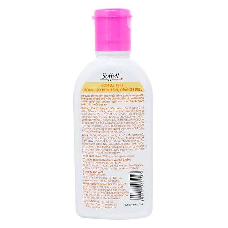 Kem chống muỗi Soffell hương cam 60ml