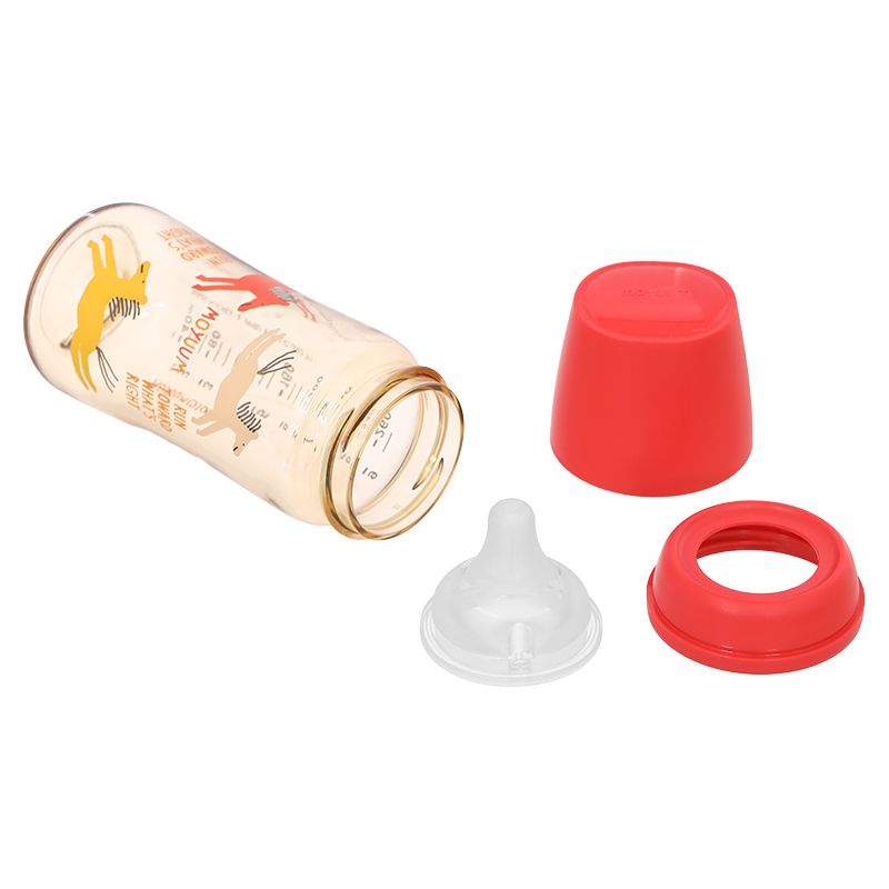 Bình sữa nhựa PPSU Moyuum All In One Bottle cổ rộng 270ml - Ngựa đỏ