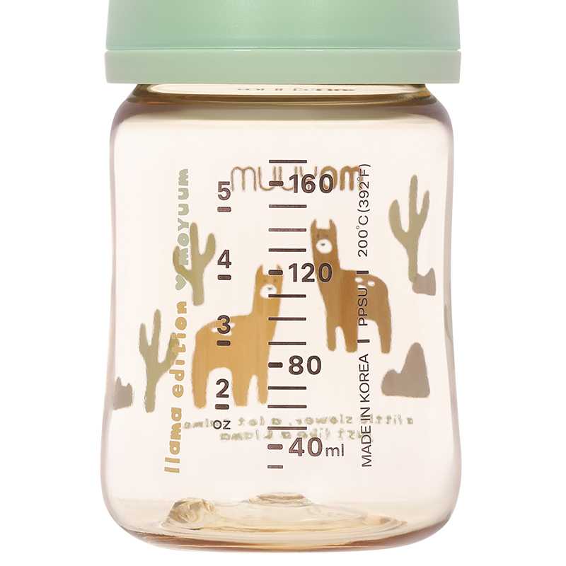 Bình sữa nhựa PPSU Moyuum All In One Bottle cổ rộng 170ml - Lạc đà