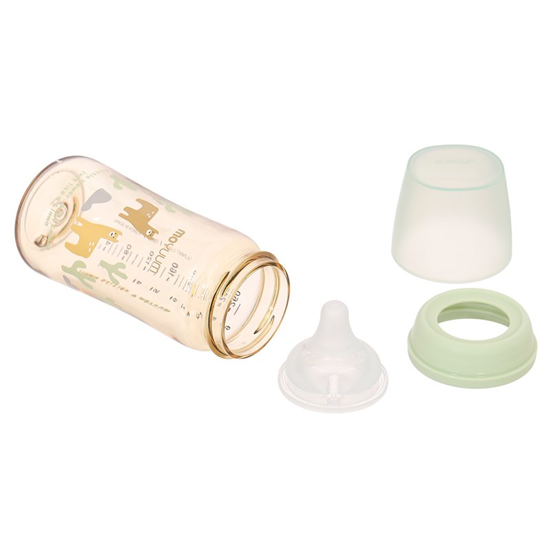 Bình sữa nhựa PPSU Moyuum All In One Bottle cổ rộng 270ml - Lạc đà