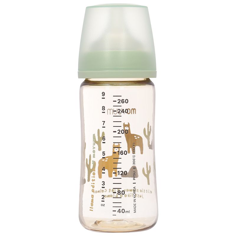 Bình sữa nhựa PPSU Moyuum All In One Bottle cổ rộng 270ml - Lạc đà