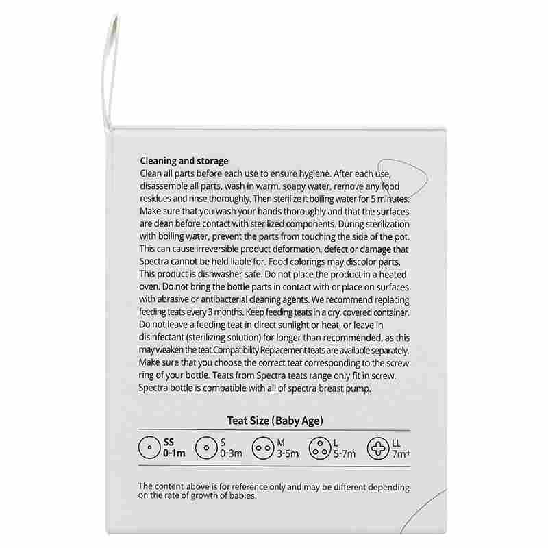 Bộ 2 núm ti Spectra cổ rộng size LL (từ 7 tháng)