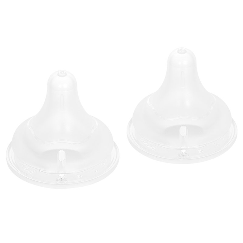 Bộ 2 núm ti Pigeon Softouch cổ rộng size L (6-9 tháng)