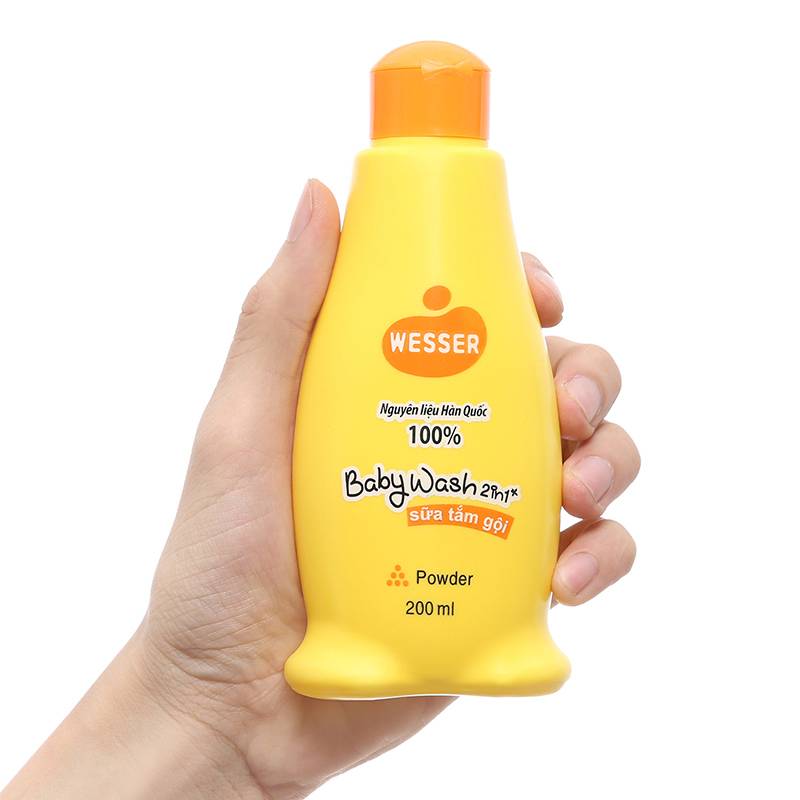 Sữa tắm & gội 2in1 cho bé Wesser hương phấn 200ml